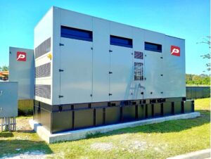 Pioneer’s 1 MW critical peak shaving/back-up system with 1,800-gallon sub-base fuel tank for instantaneous and reliable transfer to island mode operation